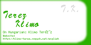 terez klimo business card